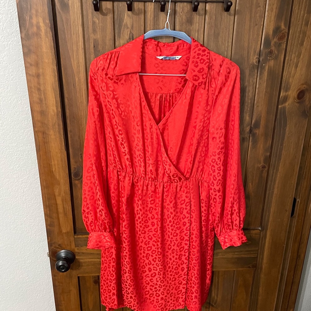 Trina Turk Red Leopard dress